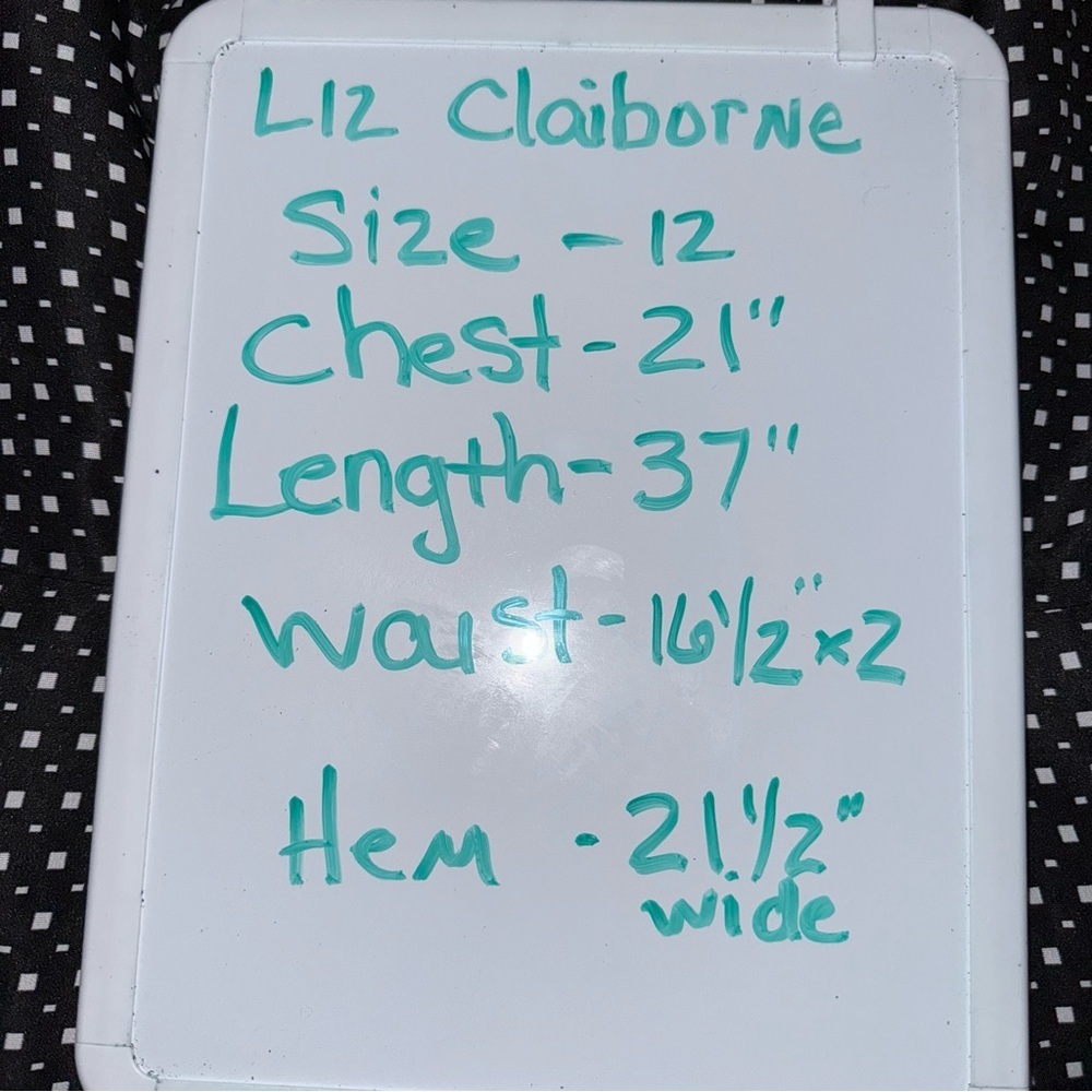 Liz Claiborne Dress 12 Black White Sleeveless Sheath Work Career Classic - Picture 7 of 7